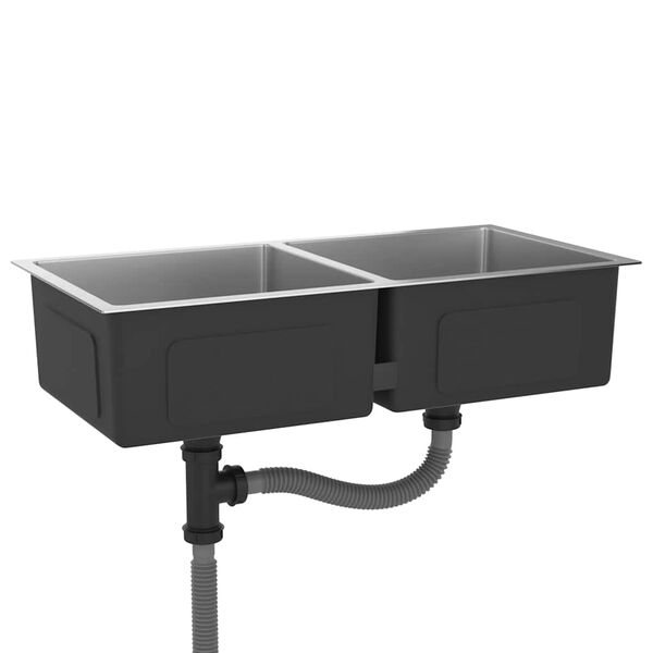 vidaXL Ručno rađeni kuhinjski sudoper od nehrđajućeg čelika