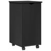 vidaXL Mobilni ormar Crna 34 x 39 x 65,5 cm Čvrsto borovo drvo