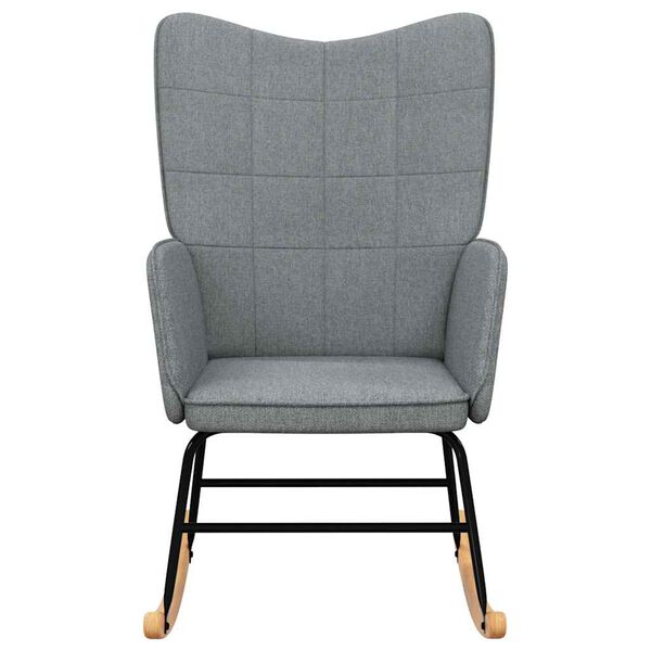 vidaXL Stolica za ljuljanje od tkanine svjetlosiva