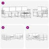 vidaXL Set vanjskih sofa 7 pcs Prirodna i antracit Čvrsto drvo akacije