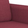 vidaXL 3-dijelni set sofa s jastucima crvena boja vina od tkanine