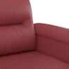 vidaXL 3-dijelni set sofa s jastucima boja vina od umjetne kože