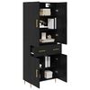 vidaXL Highboard Zidne Crni hrast 69,5 x 34 x 180 cm Konstruirano drvo