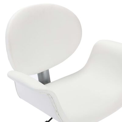 vidaXL Okretne blagovaonske stolice 2 kom bijele od umjetne kože
