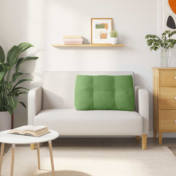 vidaXL Jastuk za leđa Svijetlo zelena 80 x 24 x 50 cm Baršun