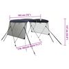 vidaXL Tenda bimini s 4 luka i mrežastim zidovima 183x(170-182)x137 cm