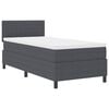 vidaXL LED Box Spring Krevet Tamno siva i bijela 100 x 200 cm