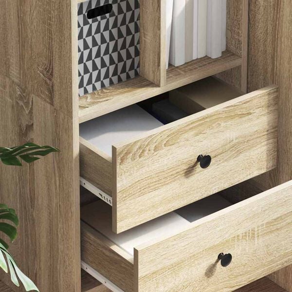 vidaXL Highboard s ladicama Sonoma hrast 45,5 x 34 x 127 cm