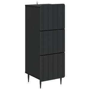 vidaXL Ormar s ladicama 33 x 34,5 x 92 cm Konstruirano drvo Crna