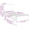 vidaXL Krevet s od storage Sonoma hrast 100 x 200 cm Konstruirano drvo