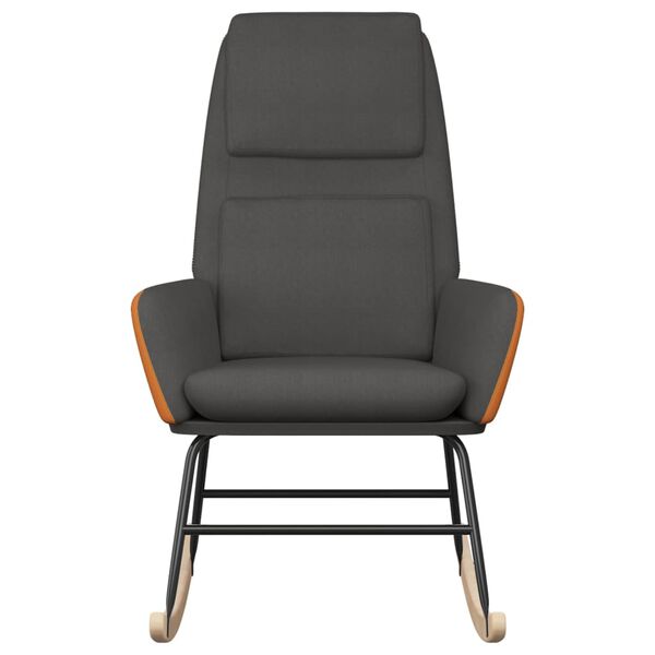 vidaXL Stolica za ljuljanje od tkanine tamnosiva