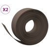 vidaXL Vrtne ivice 2 kom smeđe 10 m 20 cm od polietilena
