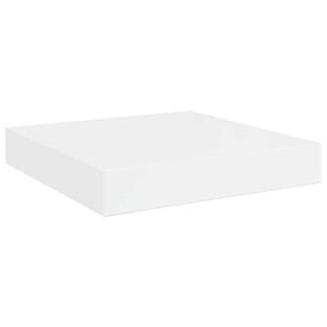 vidaXL Plutajuća zidna polica visoki sjaj bijela 23x23,5x3,8 cm MDF