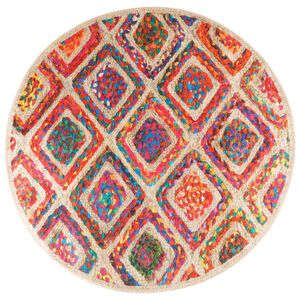 vidaXL Perivi tepih raznobojni &Oslash; 120 cm protuklizni