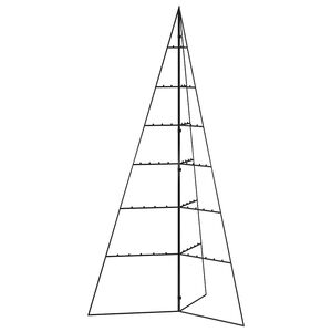 vidaXL Metalno ukrasno božićno drvce crno 140 cm