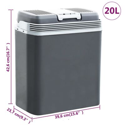 vidaXL Prijenosni termoelektrični hladnjak 20 L 12 V 230 V E