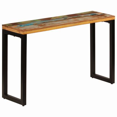 vidaXL Konzolni stol 120 x 35 x 76 cm masivno obnovljeno drvo i čelik