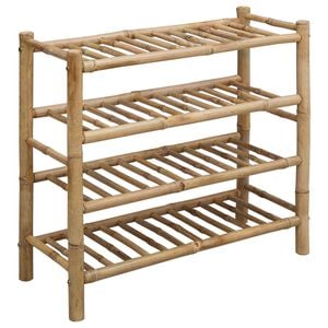 vidaXL Polica za cipele 68 x 28 x 63 cm Bambus Prirodna