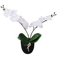 vidaXL Umjetna orhideja s posudom 30 cm bijela