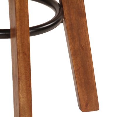 vidaXL Barske stolice od masivnog bagremovog drva i prave kože 2 kom