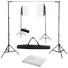 vidaXL Komplet fotografske opreme sa svjetlima softbox i pozadinom