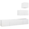 vidaXL 4-dijelni set TV ormarića bijeli od konstruiranog drva
