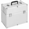 vidaXL Kovčeg za &scaron;minku 38x23x34 cm srebrni aluminijski