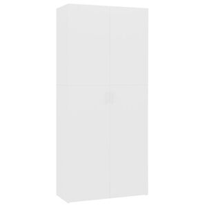vidaXL Ormarić za cipele bijeli 80 x 35,5 x 180 cm konstruirano drvo