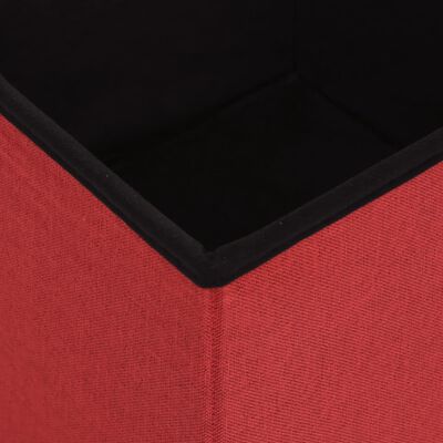 vidaXL Sklopivi taburei od umjetnog platna 2 kom crvena boja vina
