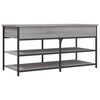 vidaXL Klupa za cipele siva boja hrasta 100x42,5x50 cm drvena