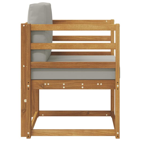 vidaXL Vanjski kauč Čvrsto drvo akacije i poliester