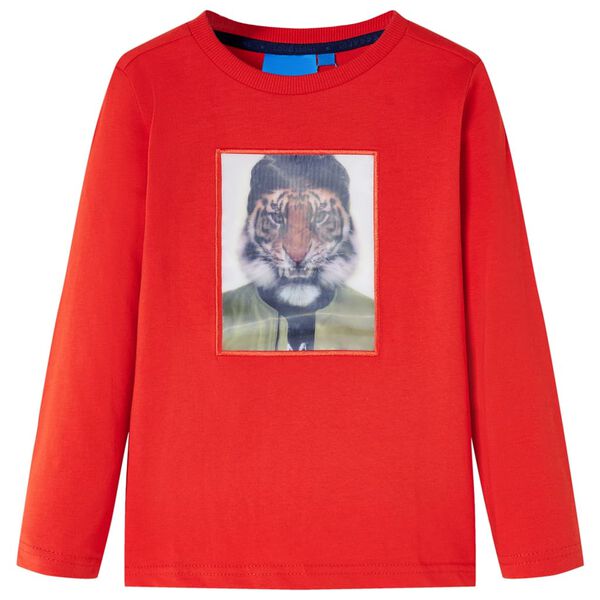 Dječja majica dugih rukava crvena 104