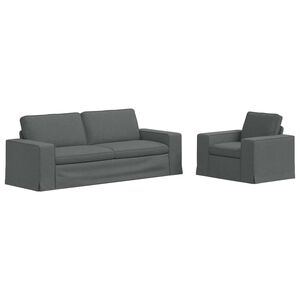 vidaXL Set sofe 2 kom. Tamno siva tkanina