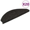 vidaXL Samoljepljivi otirači za stepenice 20 kom crni 56 x 17 x 3 cm