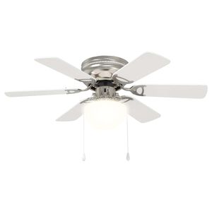 vidaXL Stropni ventilator s osvjetljenjem &Oslash; 82 cm Bijela