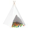 vidaXL Teepee &scaron;ator Bijelo 120 x 120 x 150 cm Tkanina i plastika