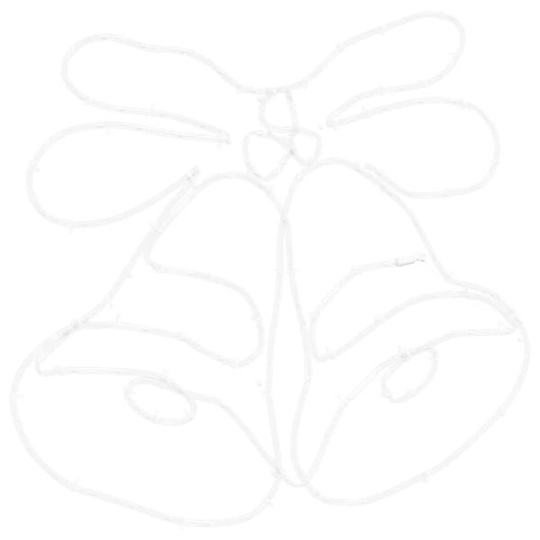 vidaXL Božićna zvona s 144 LED svjetlima Šareni 56 x 46 cm PVC