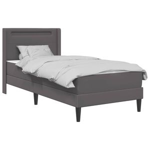 vidaXL Okvir kreveta s madracem Siva 90 x 190 cm Umjetna koža