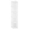 vidaXL Kutna polica 5 razina 25 x 31 x 131 cm Konstruirano drvo Bijela