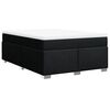 vidaXL Krevet s oprugama i madracem crni 140x200 cm od tkanine