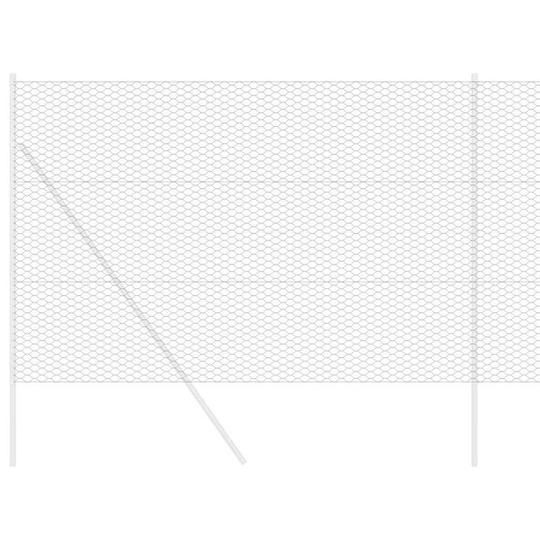 vidaXL Heksagonalna ograda Siva 1,5 x 100 m PVC