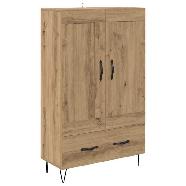 vidaXL Highboard Umjetnički hrast 69,5 x 31 x 115 cm Konstruirano drvo