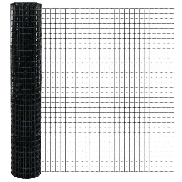 vidaXL Euro ograda Siva 1.6 x 10 m Željezo prekriveno PVC-om