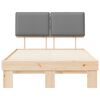 vidaXL Krevetni okvir s tapiciranim uzglavljem Svijetlo siva