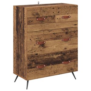 vidaXL Komoda Staro drvo 69,5 x 34 x 90 cm Konstrukcijsko drvo