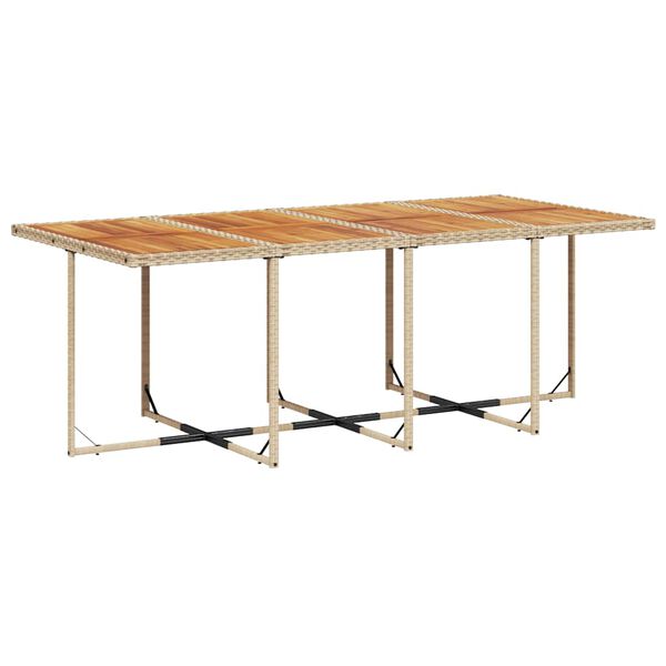 vidaXL 13-dijelni vrtni blagovaonski set od poliratana s jastucima bež