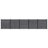 vidaXL Set ograde 5 kom. 872 x 186 cm WPC i aluminij Siva