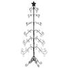 vidaXL Metalno ukrasno božićno drvce crno 215 cm