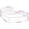 vidaXL Krevet box spring s madracem LED krem 120 x 200 cm od tkanine