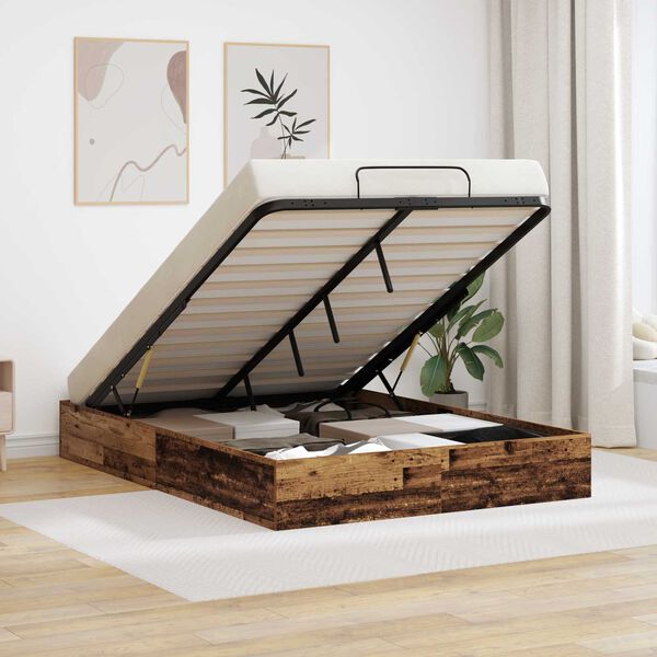 vidaXL Otomanski krevet Staro drvo 193 x 120 x 25 cm Iverica